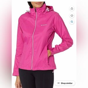 Columbia Women's Vibrant Pink Windbreaker Rain Jacket